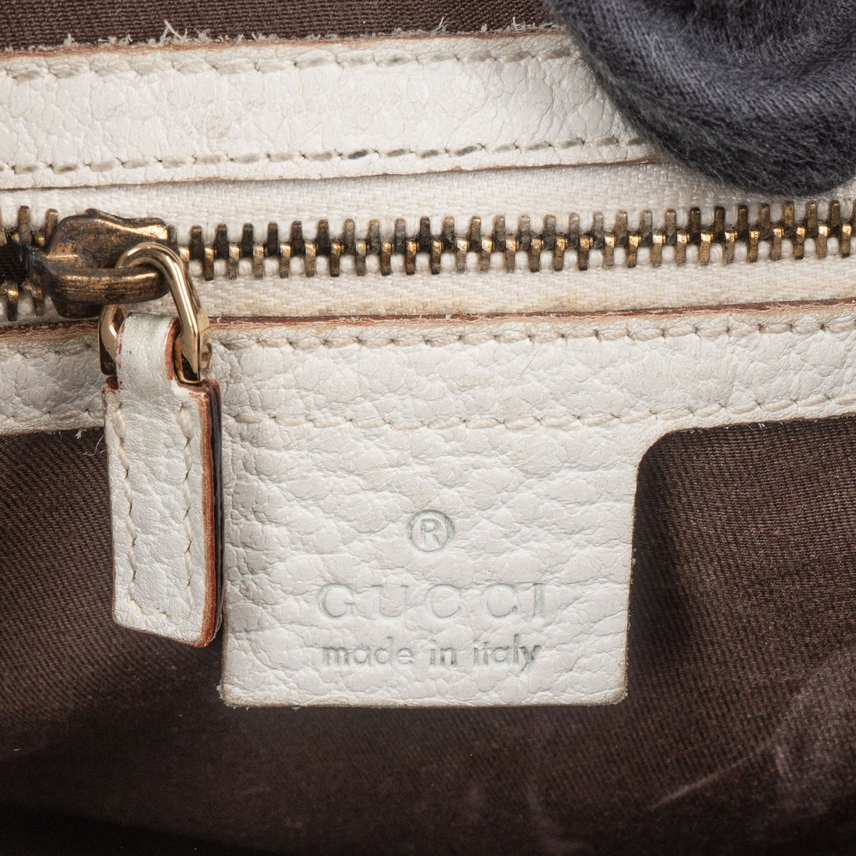 Gucci Weiß Leder Jackie Handtasche, Bild 11 von 13