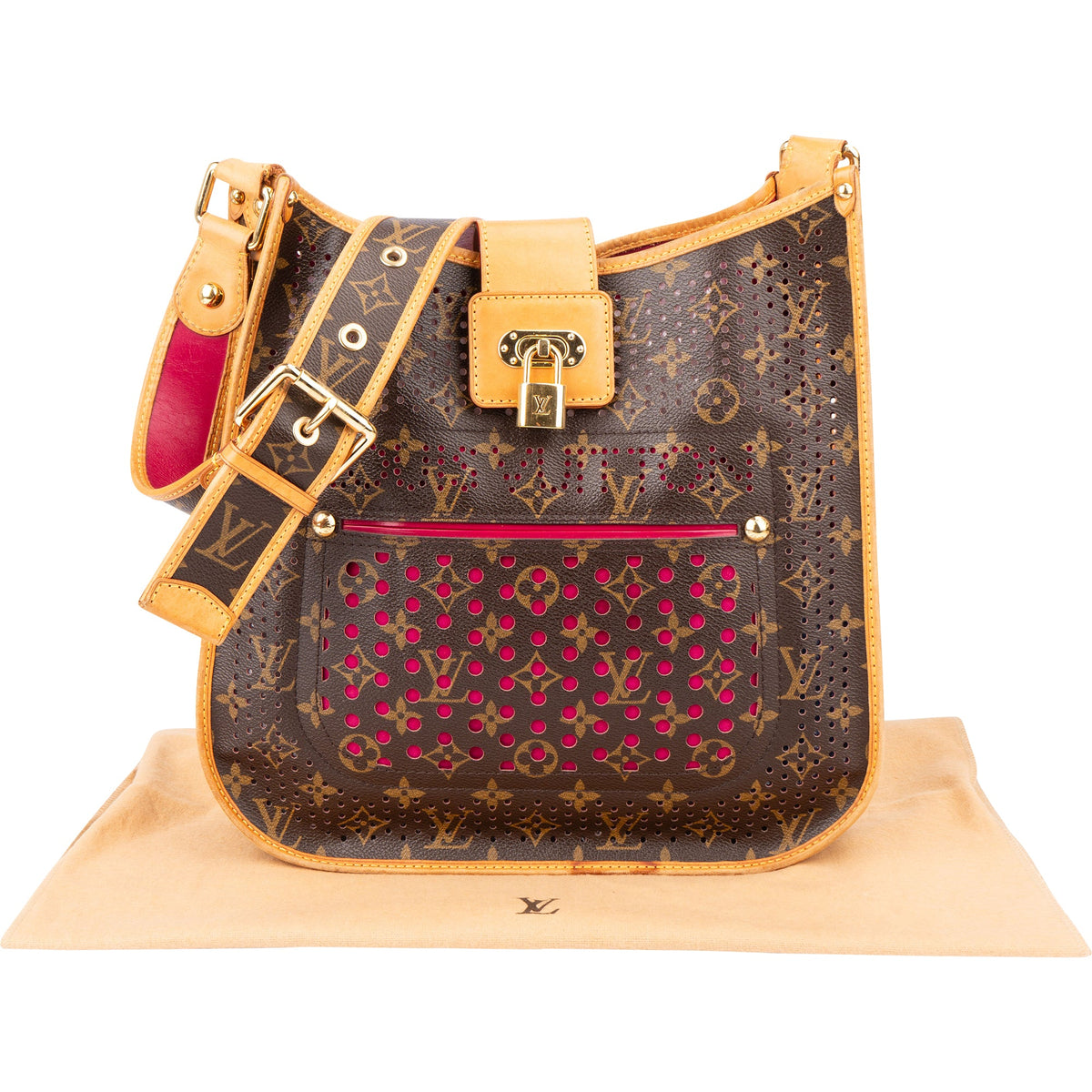 Sac bandoulière Louis Vuitton Musette en toile Monogram perforée édition limitée