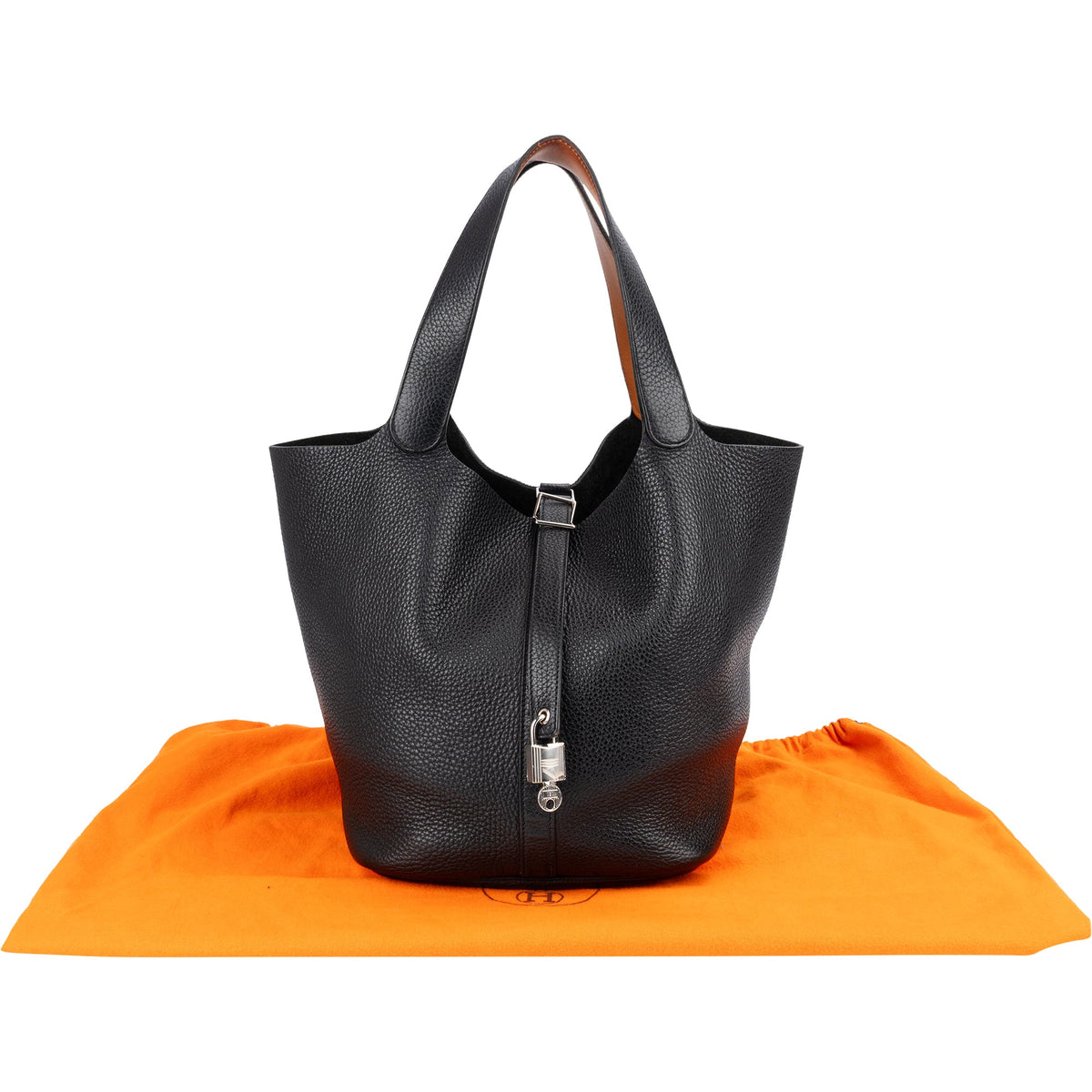 Bolso de mano Hermès Picotin Lock 26 en piel Clemence granulada