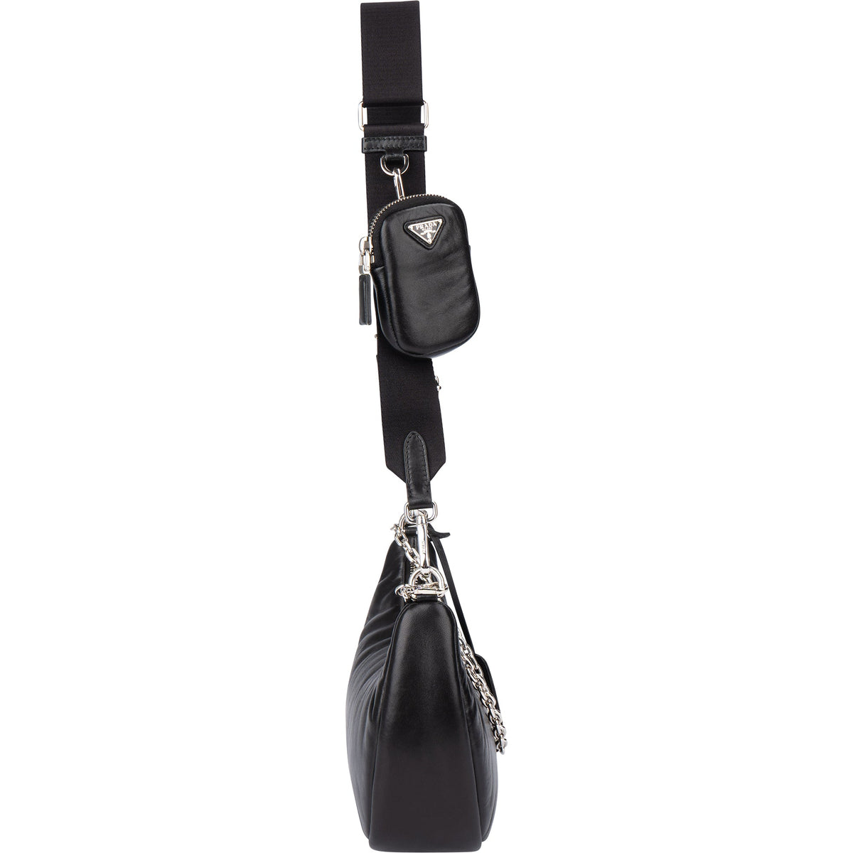 Bolso bandolera Prada Re-Edition de piel suave con logo triangular