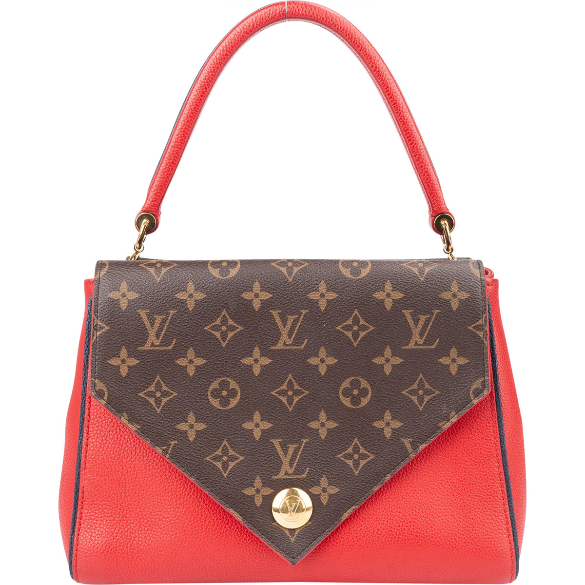 Louis Vuitton Monogram Double V Rubis aus Canvas und Kalbsleder – Vorderansicht