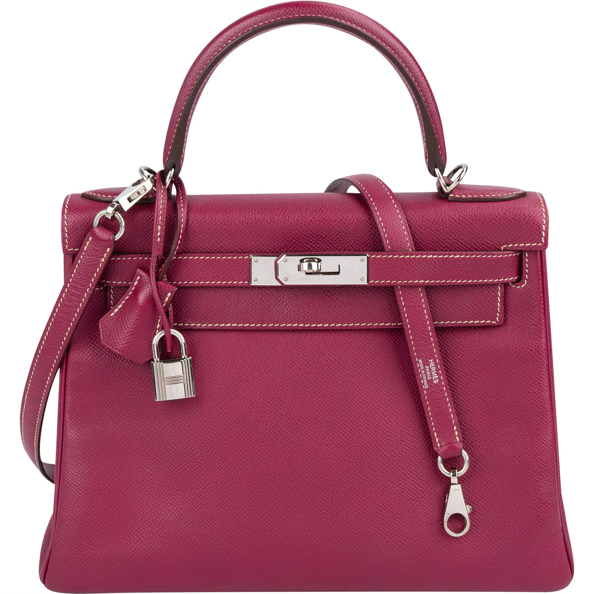 Hermès Kelly Sellier 28 handtas van roze Epsom-leer