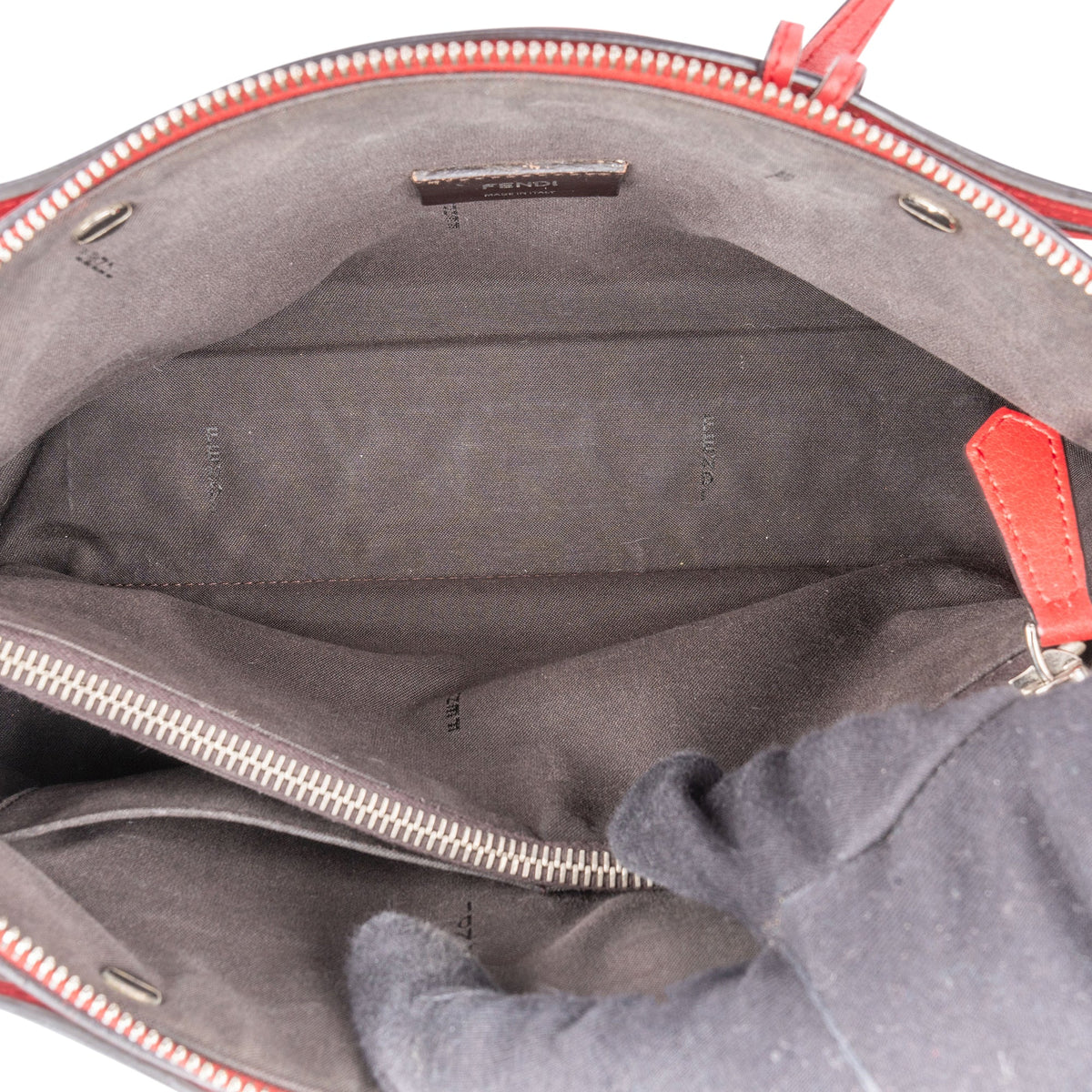 Sac à main Fendi By The Way en cuir rouge