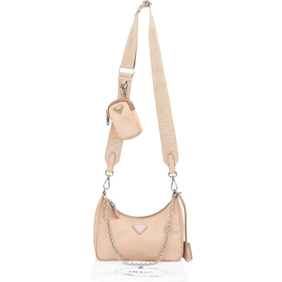 Prada Nylon Triangle Re-Edition Crossbody Bag