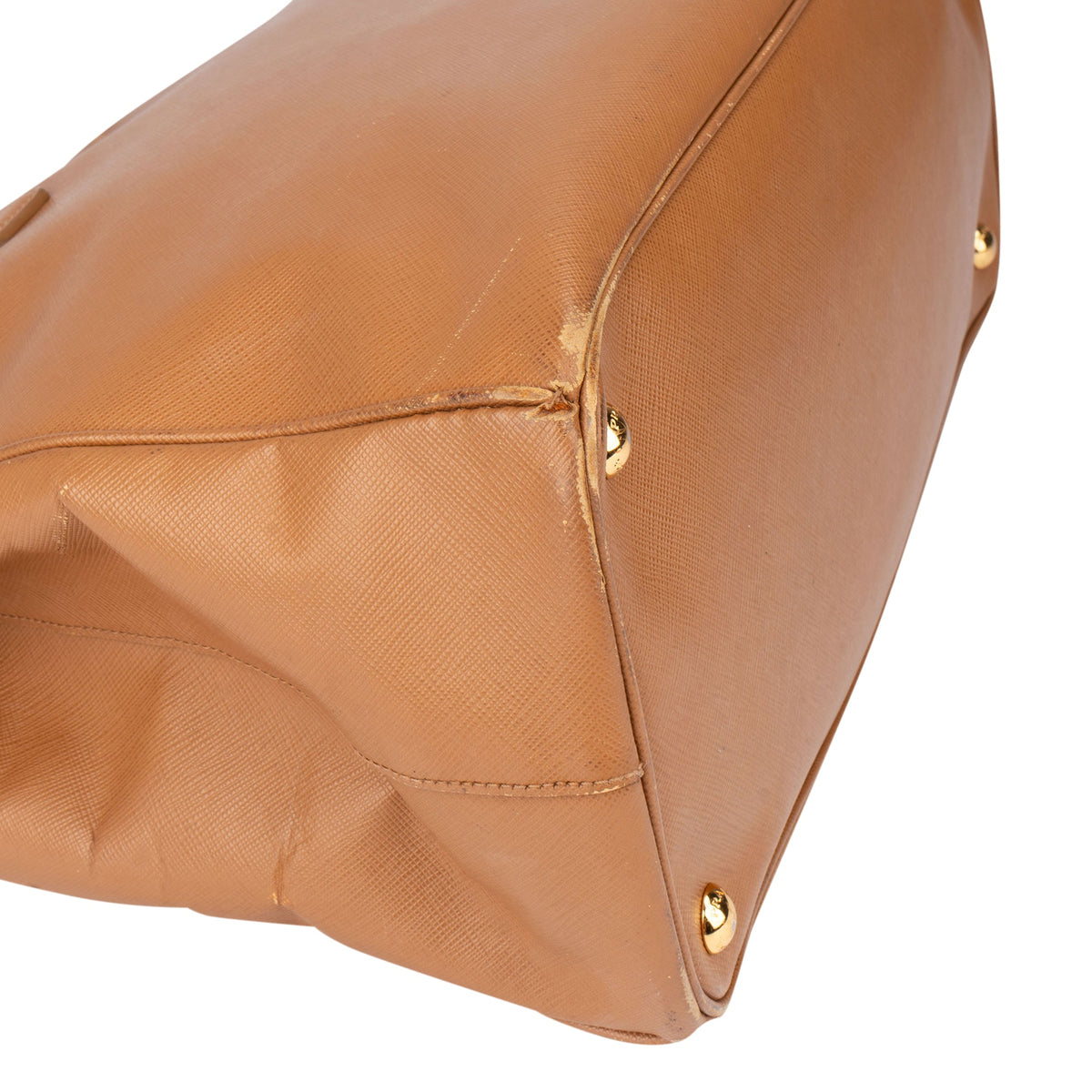 Prada Bruine Leren Galleria Handtas