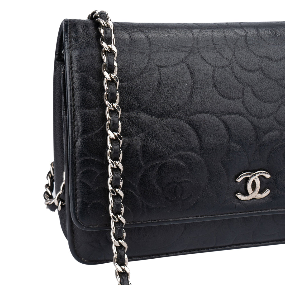 Chanel Lammleder Camellia Wallet on Chain Umhängetasche, Bild 10 von 15