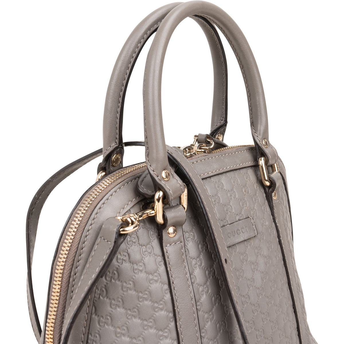 Gucci Microguccissima Leather Grey Mini Dome Handbag