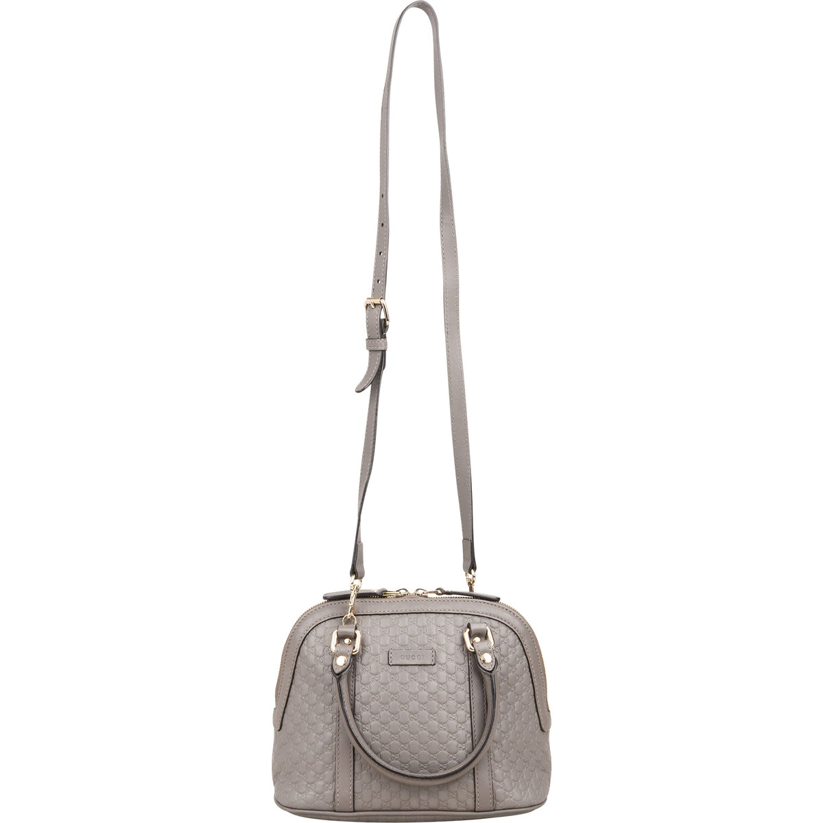 Gucci Microguccissima Leather Grey Mini Dome Handbag
