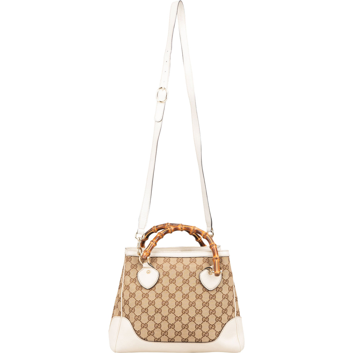 Borsa tote Gucci Diana Bambus Handle Small in tela Monogram GG