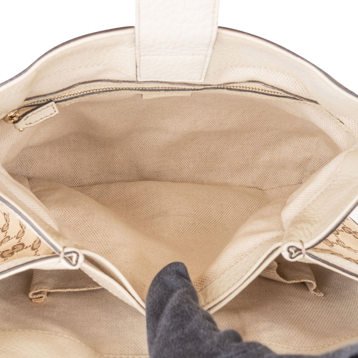 Borsa tote Gucci Diana Bambus Handle Small in tela Monogram GG