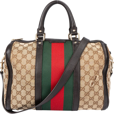 Borsa a mano Gucci Boston con monogramma GG