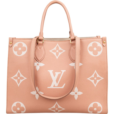 Borsa Louis Vuitton OnTheGo MM in pelle Monogram Empreinte Giant