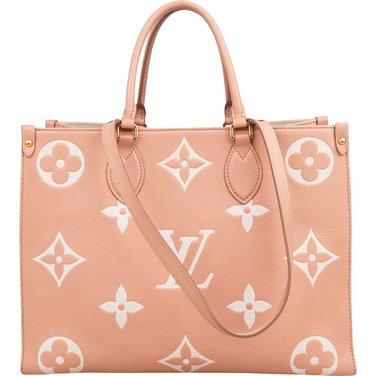 Borsa Louis Vuitton OnTheGo MM in pelle Monogram Empreinte Giant