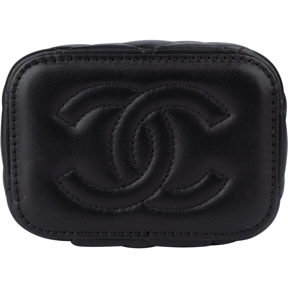 Borsa a mano Mini CC Charmy Vanity in pelle di agnello trapuntata Chanel