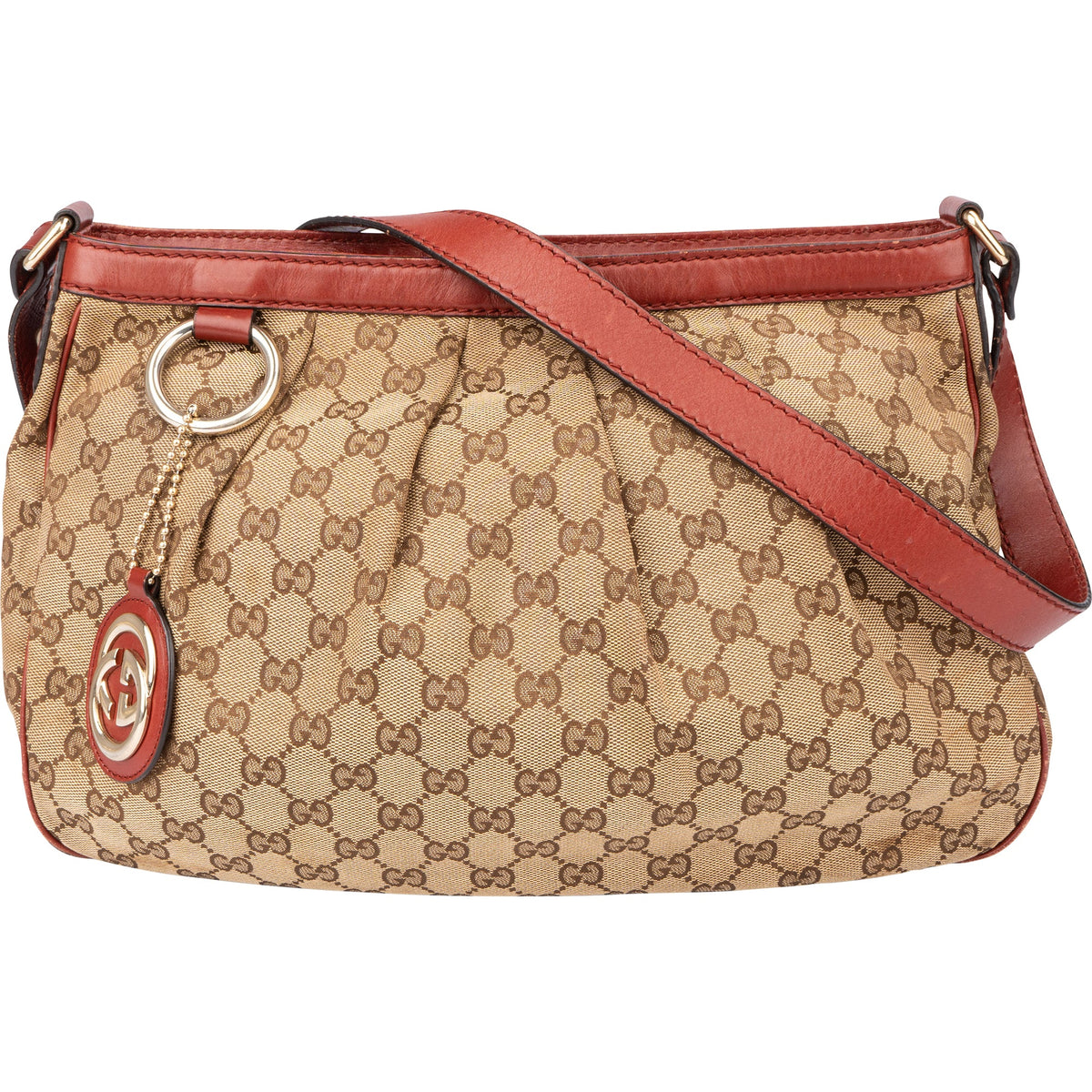 Gucci GG Monogram Sukey aus Baumwolle und Leder – Vorderansicht