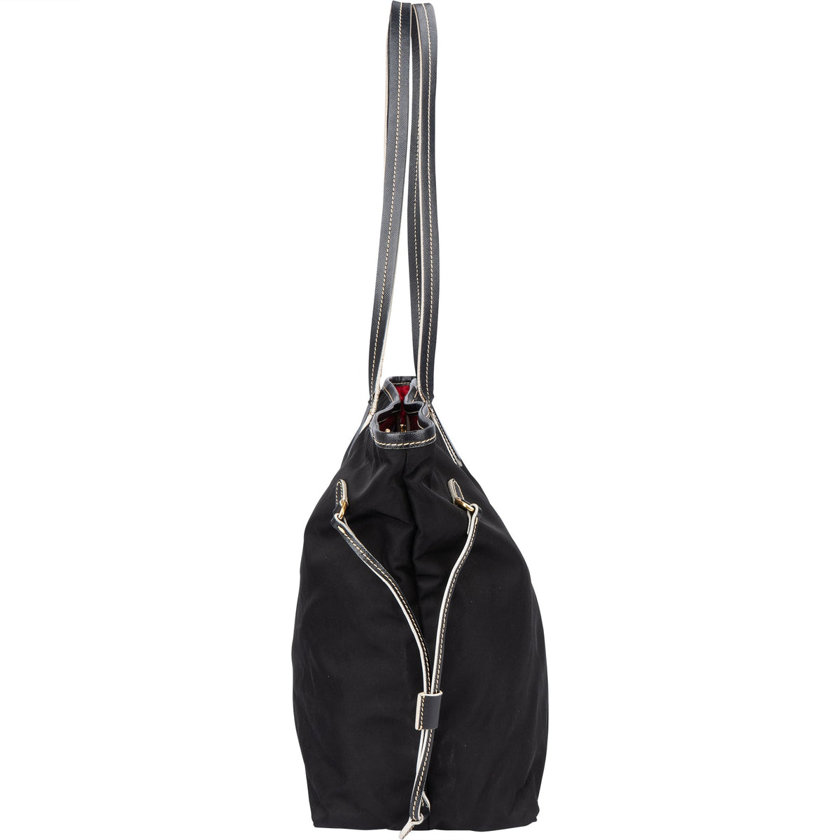 Borsa shopper Prada in nylon e pelle Saffiano
