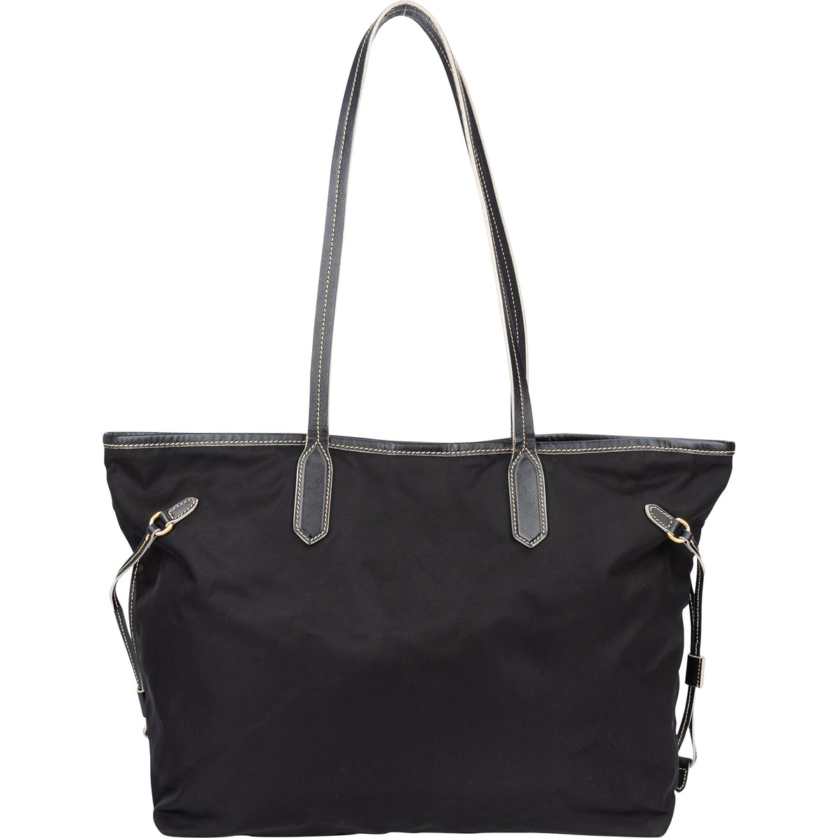 Borsa shopper Prada in nylon e pelle Saffiano