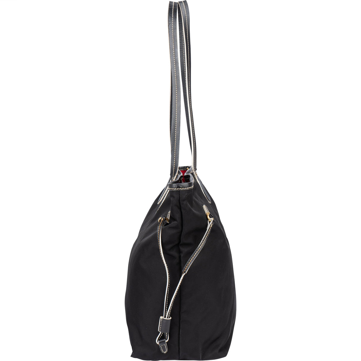 Borsa shopper Prada in nylon e pelle Saffiano