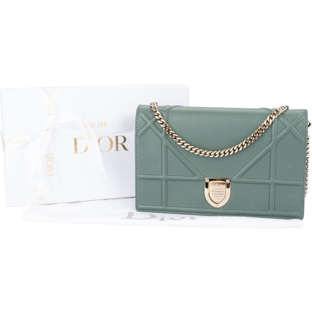 Dior Diorama Wallet on Chain aus Leder – Ansicht 2