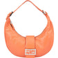 Fendi Orange Limited FF Buckle Hobo aus Leder und Stoff – Vorderansicht