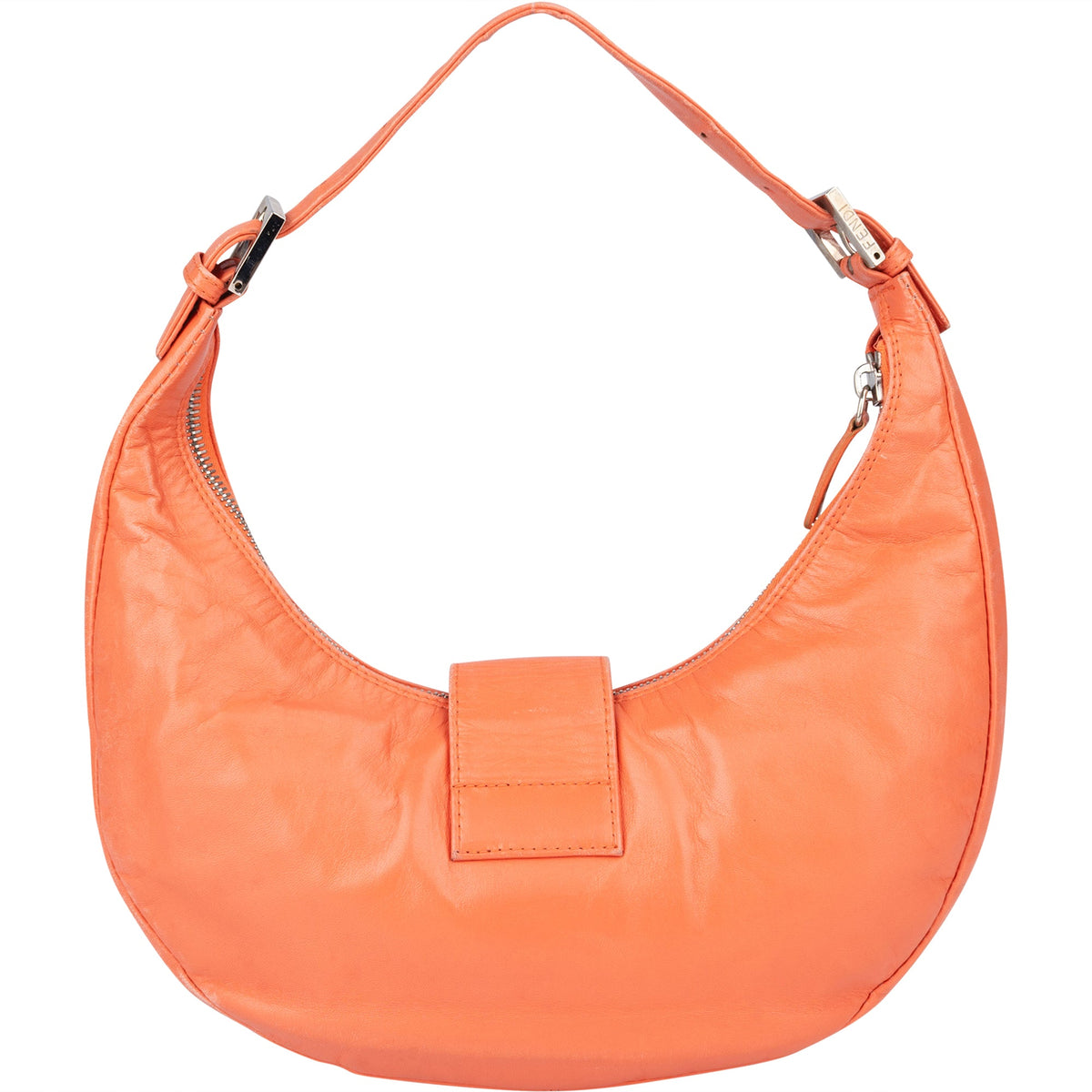 Fendi Orange Leder Limited FF Buckle Hobo, Bild 4 von 10