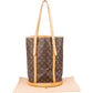 Borsa a spalla Louis Vuitton Bucket GM in tela Monogram