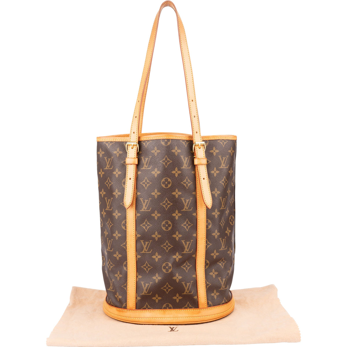 Borsa a spalla Louis Vuitton Bucket GM in tela Monogram