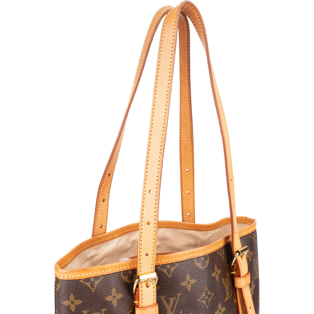 Borsa a spalla Louis Vuitton Bucket GM in tela Monogram