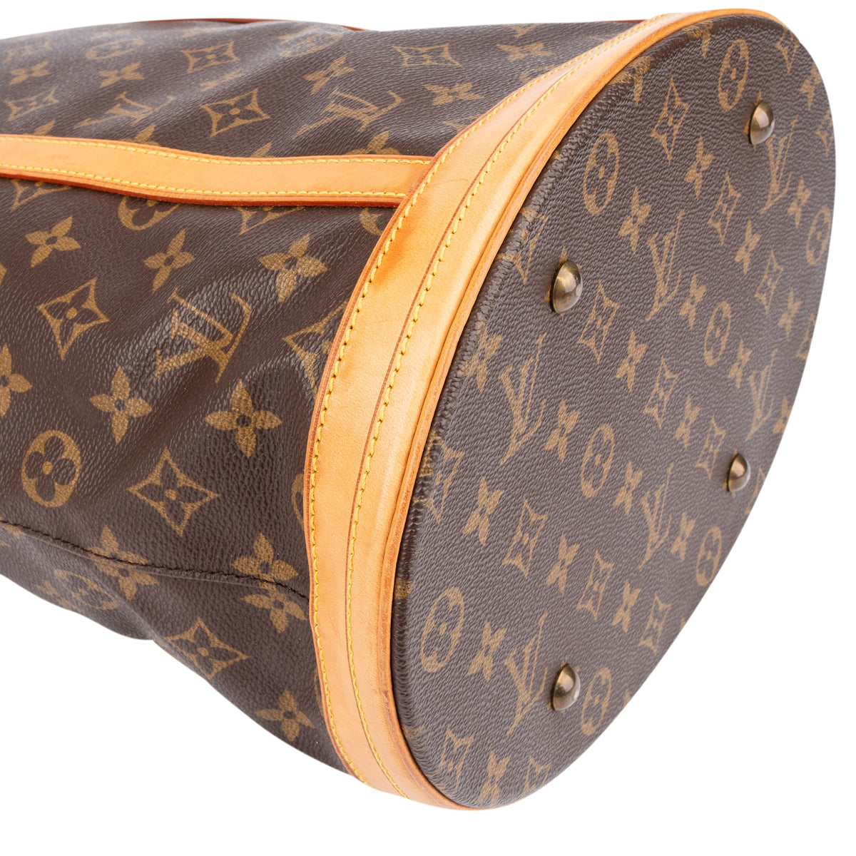 Borsa a spalla Louis Vuitton Bucket GM in tela Monogram