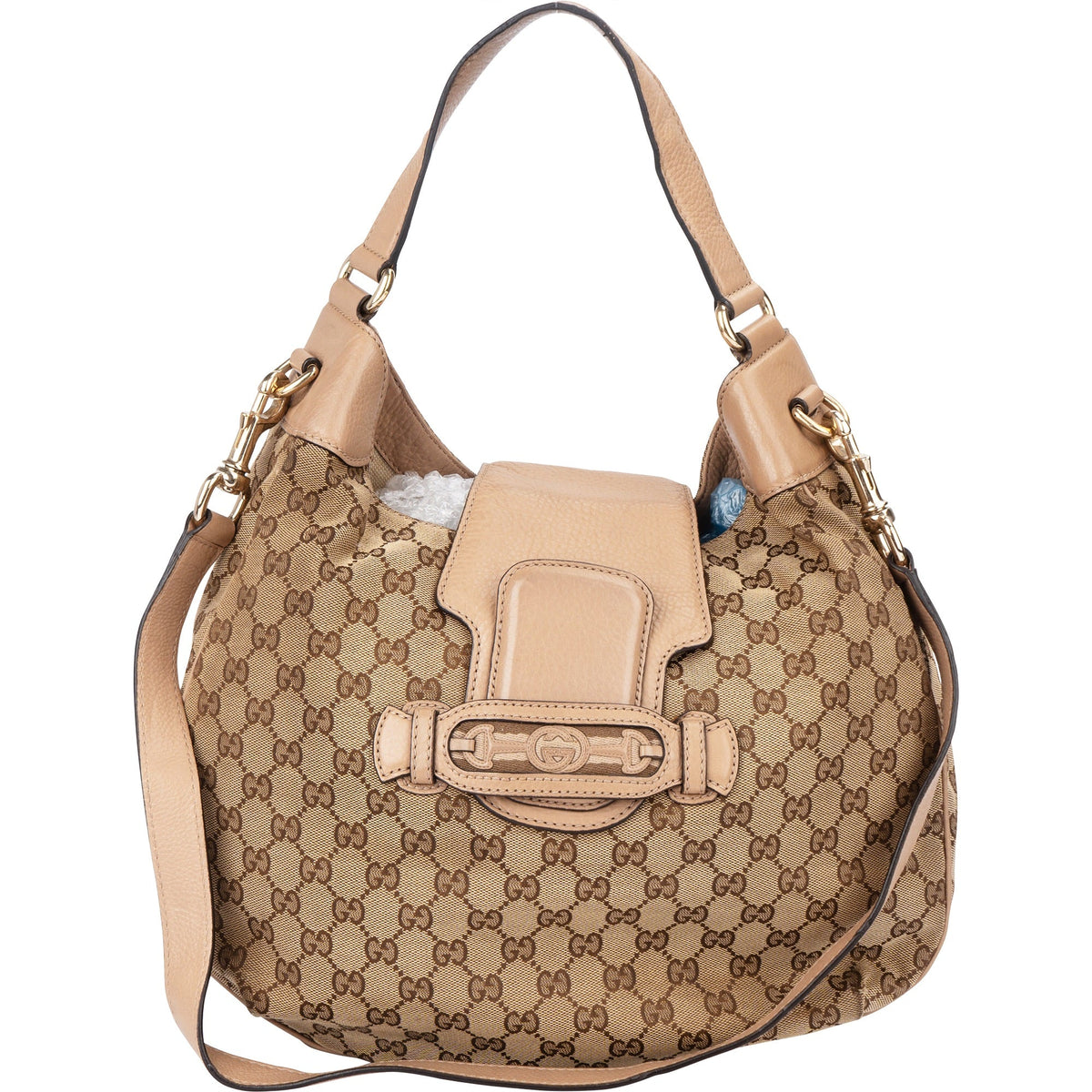 Gucci GG-monogram Horsebit Hobo-schoudertas