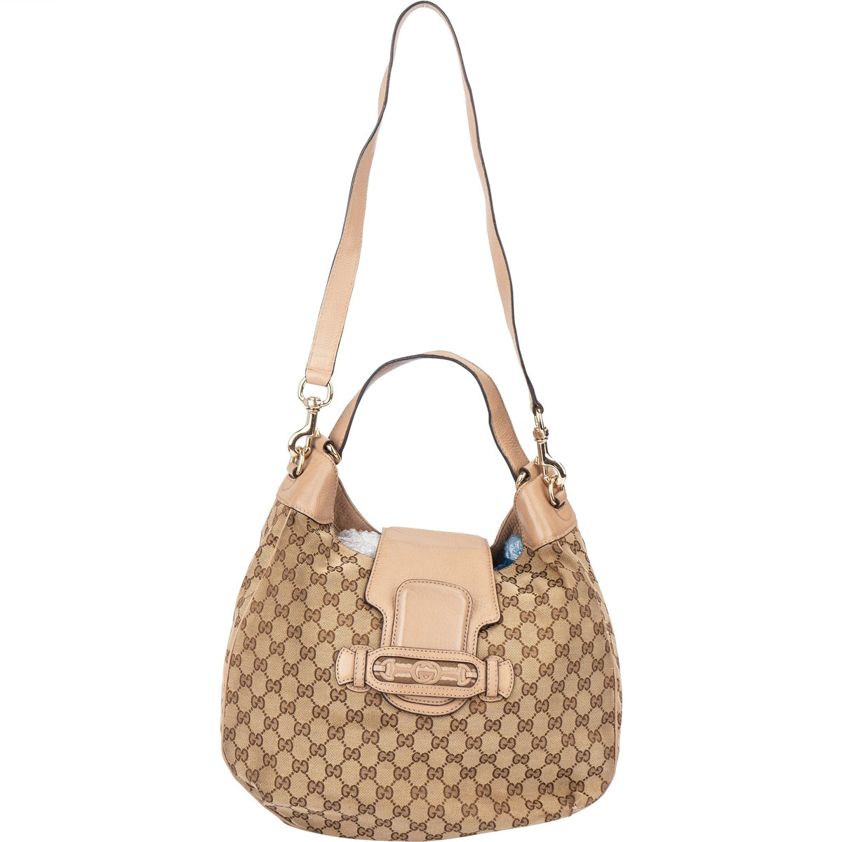 Gucci GG-monogram Horsebit Hobo-schoudertas
