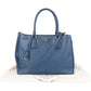 Prada Galleria aus blauem Saffiano-Leder – Ansicht 2