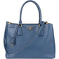 Borsa Prada Galleria in pelle Saffiano blu