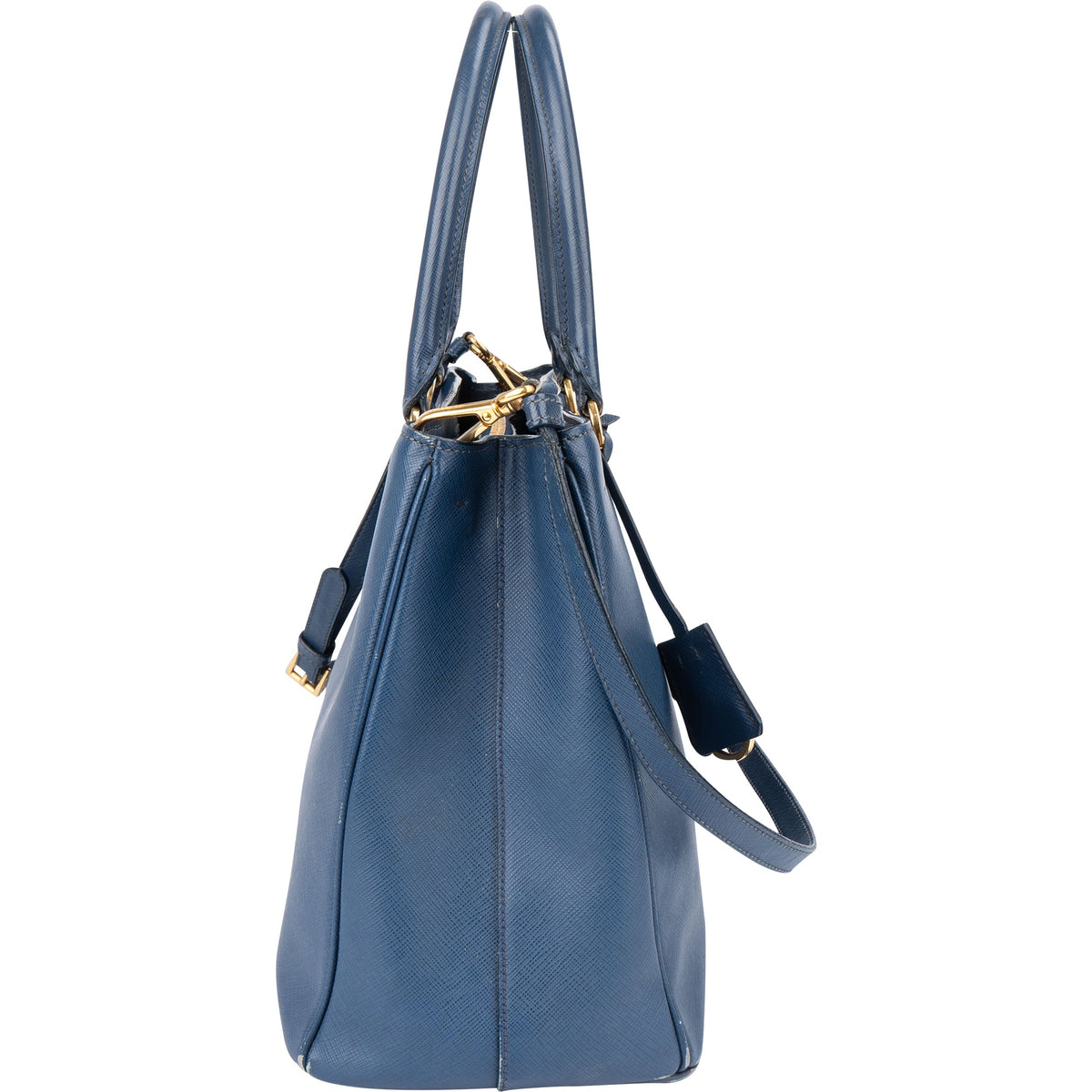 Prada Galleria aus blauem Saffiano-Leder – Ansicht 4