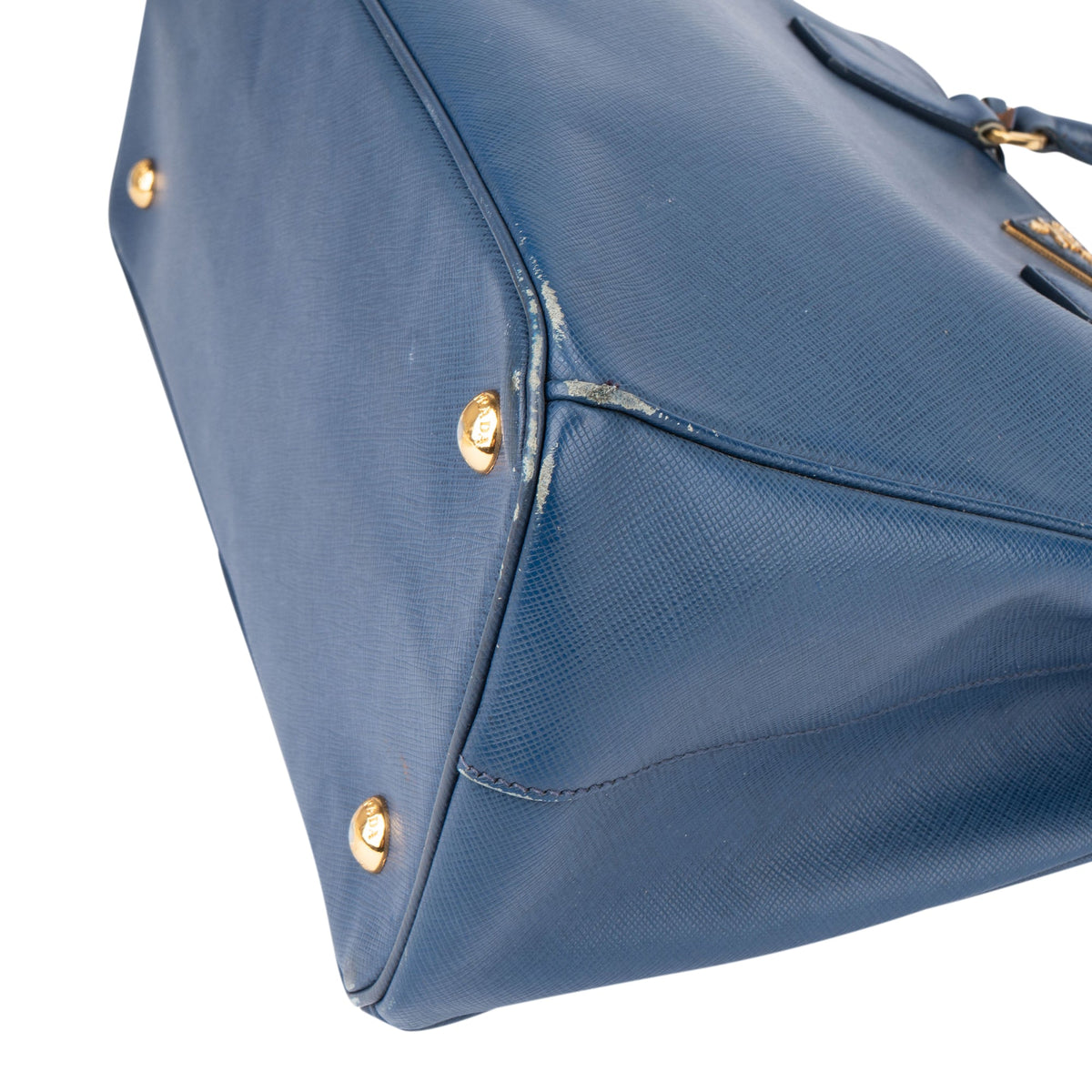 Borsa Prada Galleria in pelle Saffiano blu