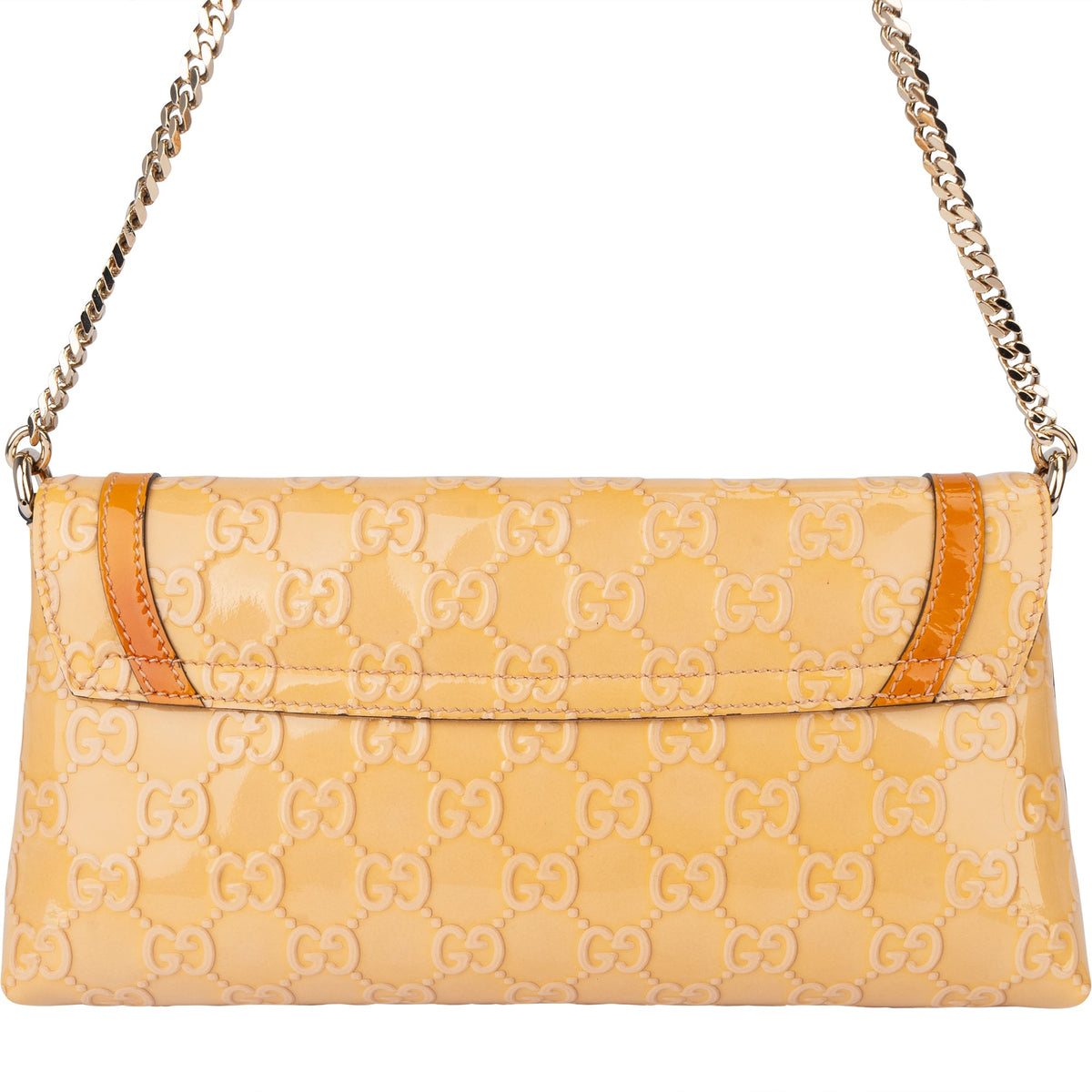 Bolso de hombro con solapa y forma de corazón de charol de Gucci