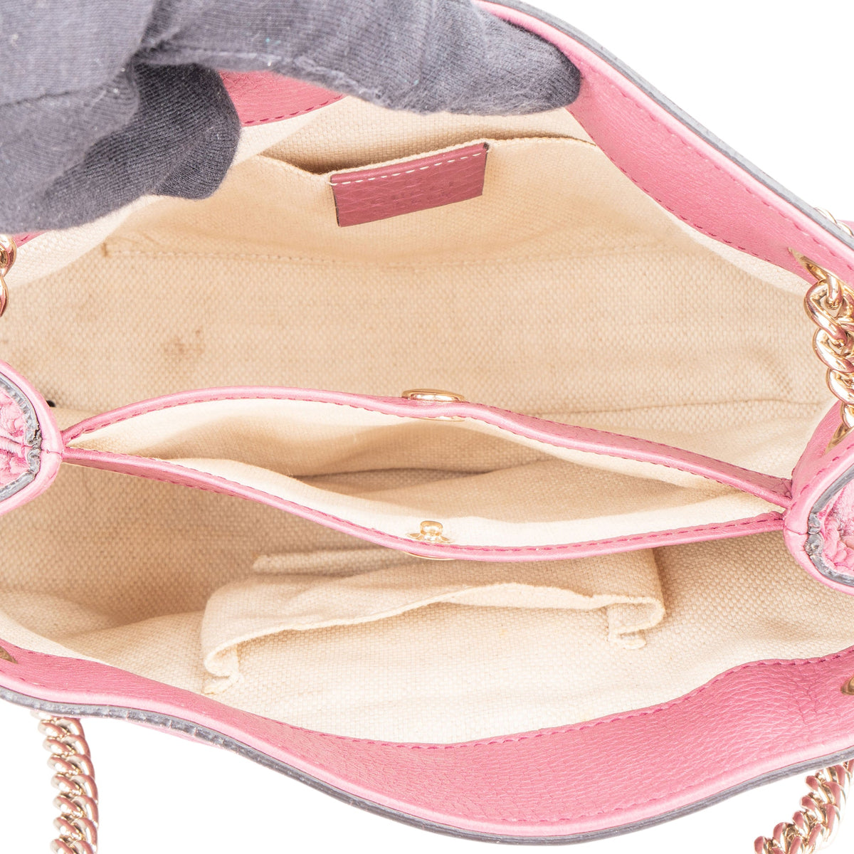 Gucci Soho crossbody tas van leer met GG-logo