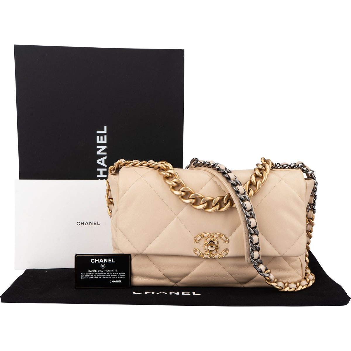 Chanel 19 Leder Single Flap Umhängetasche, Bild 2 von 15