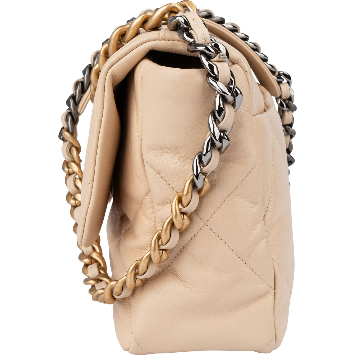 Chanel 19 Single Flap aus gestepptem Leder – Ansicht 5