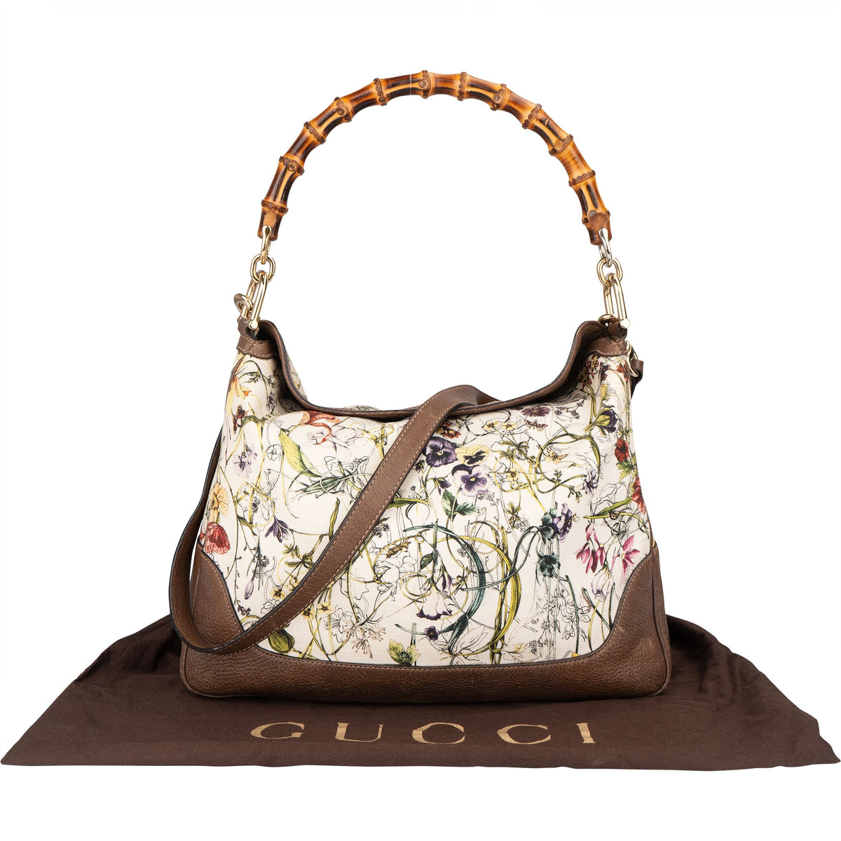Gucci Special Floral Bamboo Handtasche, Bild 2 von 12
