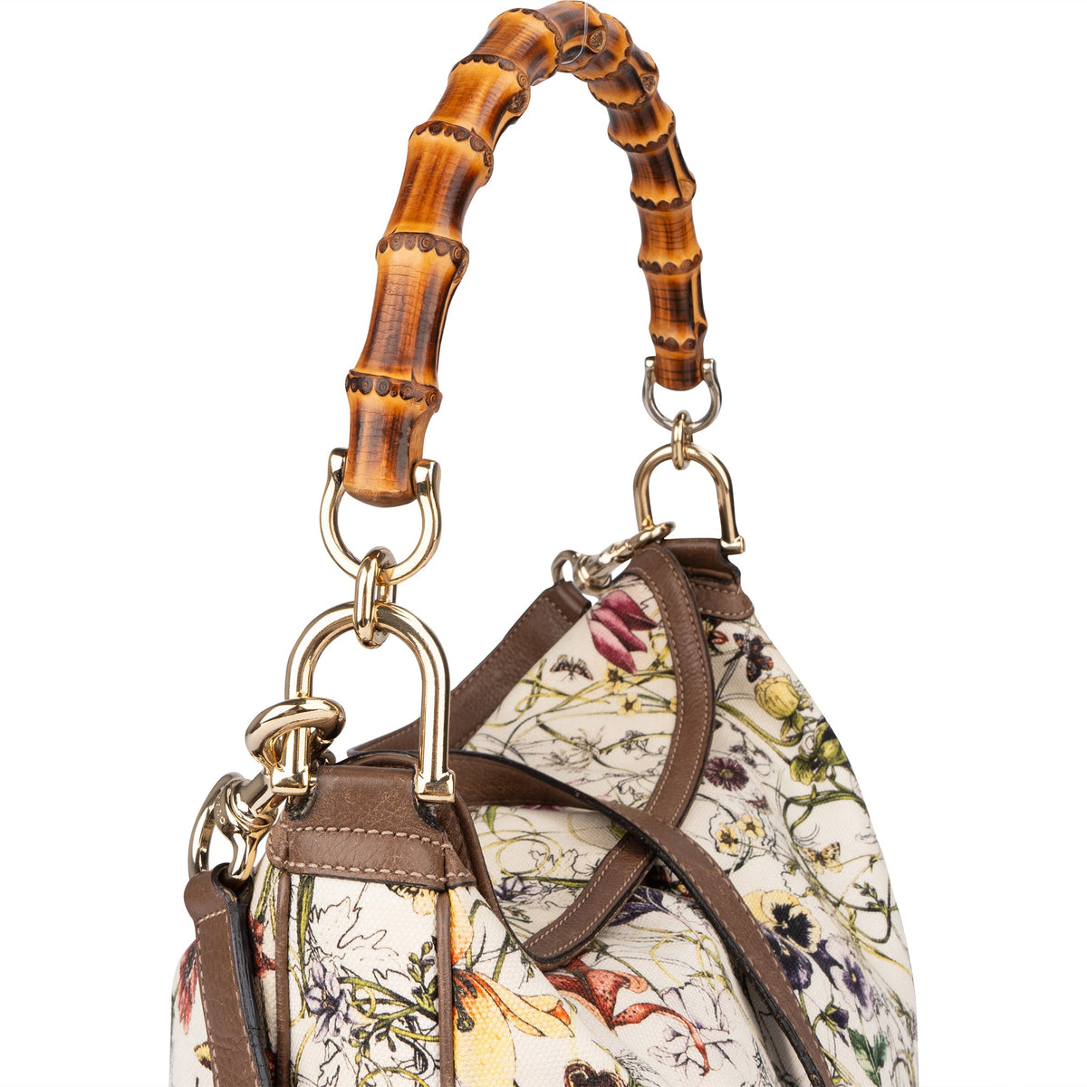 Gucci Special Floral Bamboo Handtasche, Bild 3 von 12