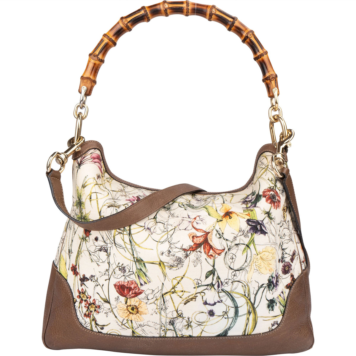 Gucci Special Floral Bamboo Handtasche, Bild 5 von 12