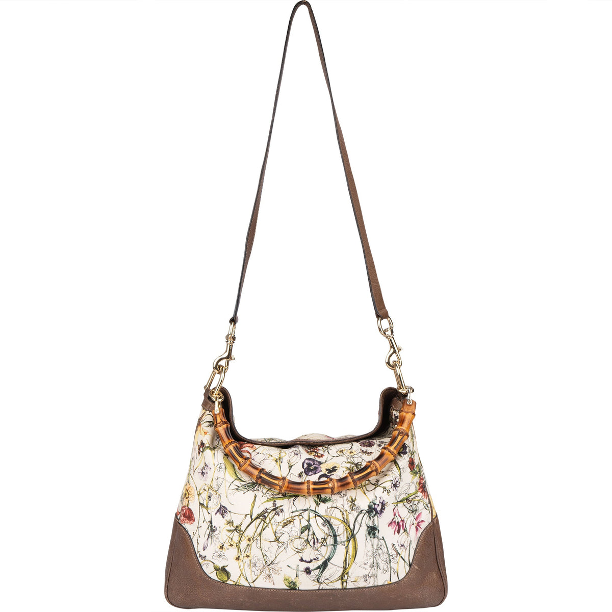 Gucci Special Floral Bamboo Handtasche, Bild 7 von 12