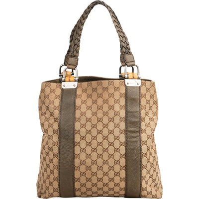 Gucci GG Monogram Bamboe Handtas