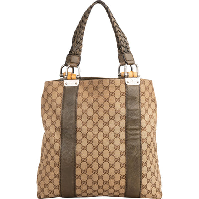 Gucci GG Monogram Bamboe Handtas