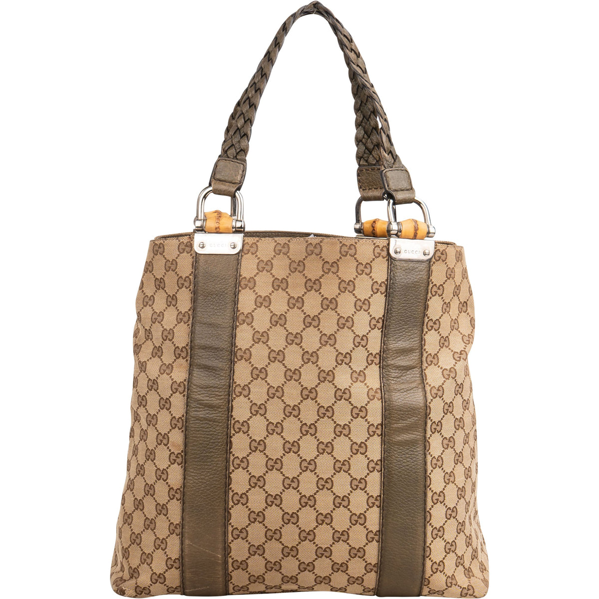 Borsa a mano Gucci GG Monogram in bambù