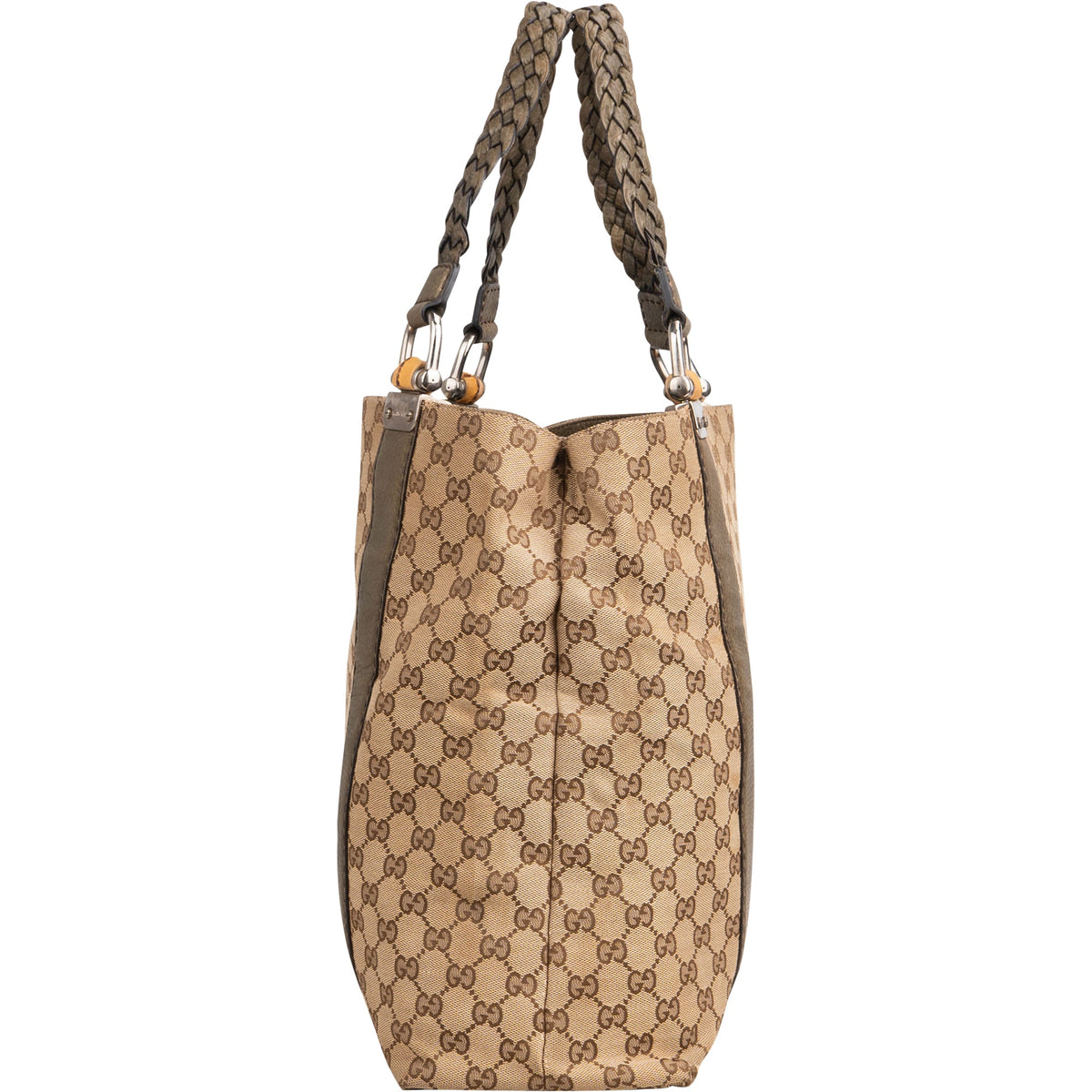 Borsa a mano Gucci GG Monogram in bambù