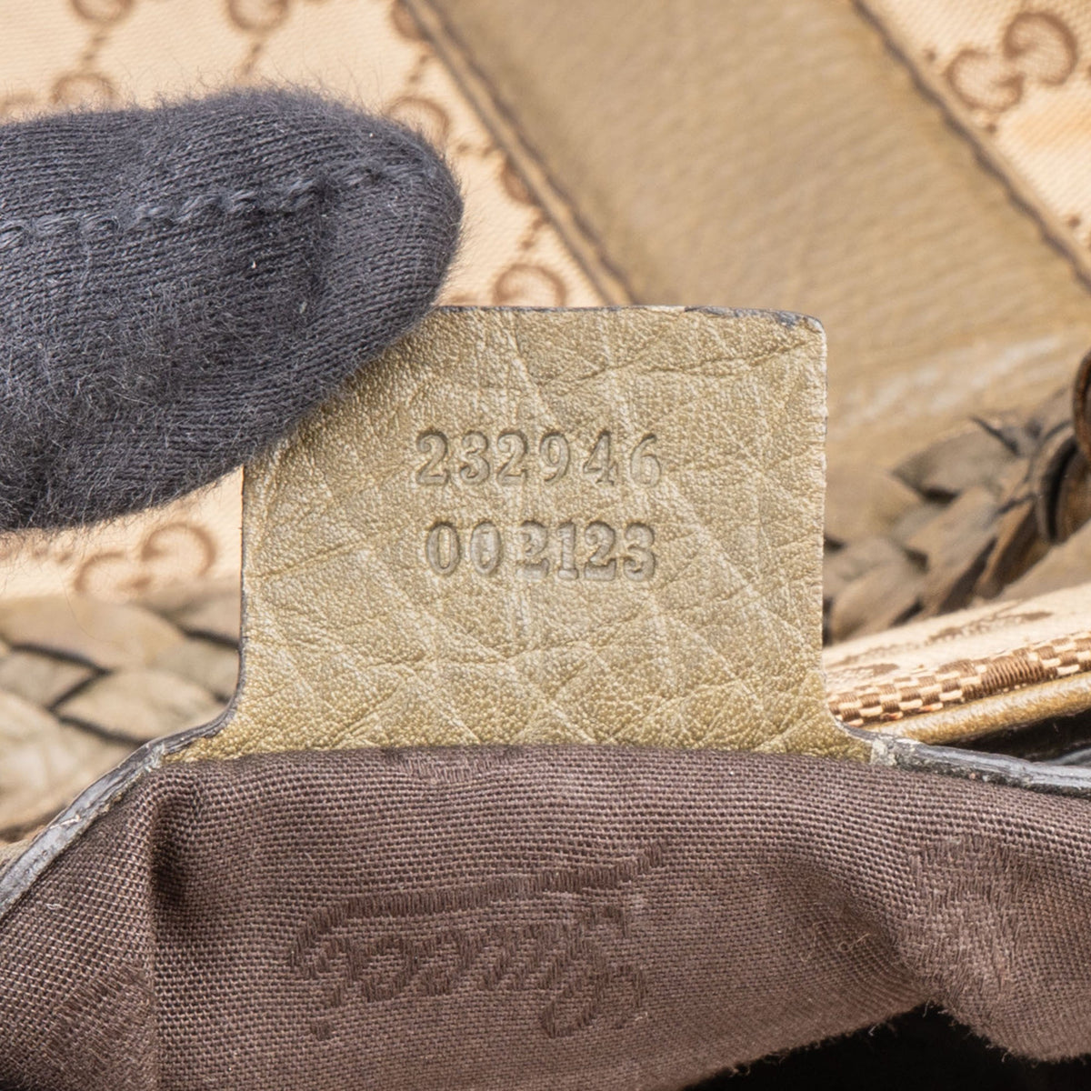 Borsa a mano Gucci GG Monogram in bambù