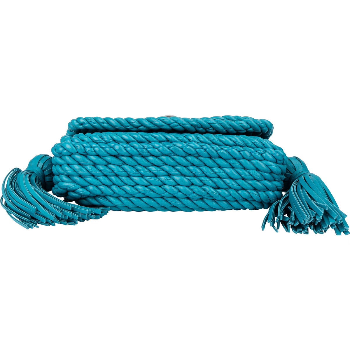 Bottega Veneta gevlochten blauwe leren Torchon crossbodytas