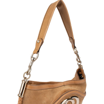 Sac hobo Gucci en daim à monogramme GG